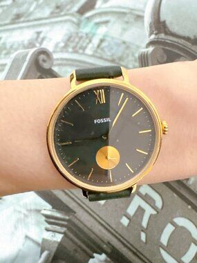 Fossil ES4662 Kalya Gold Round Leather Watch